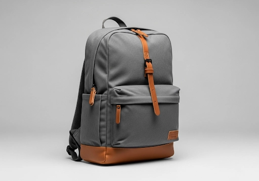 A modern and sturdy canvas backpack.