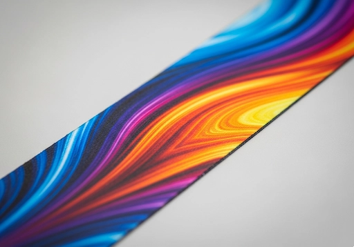 A vibrant, full-color lanyard created with dye sublimation.