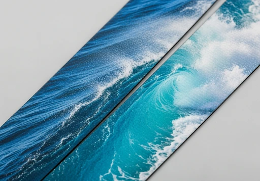 A lanyard with a highly detailed, offset-printed design.