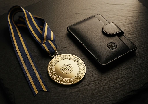 A custom enamel keychain