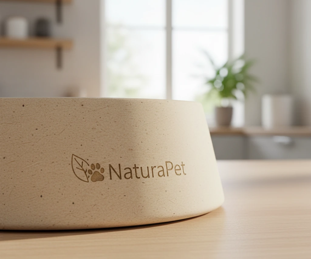 Close-up of the textured, natural matte finish of the bamboo fiber composite.