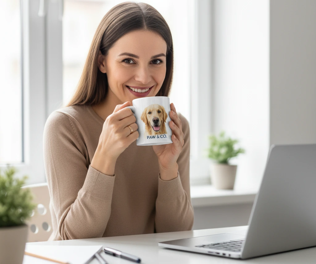 Custom Mugs with Pet Photos.