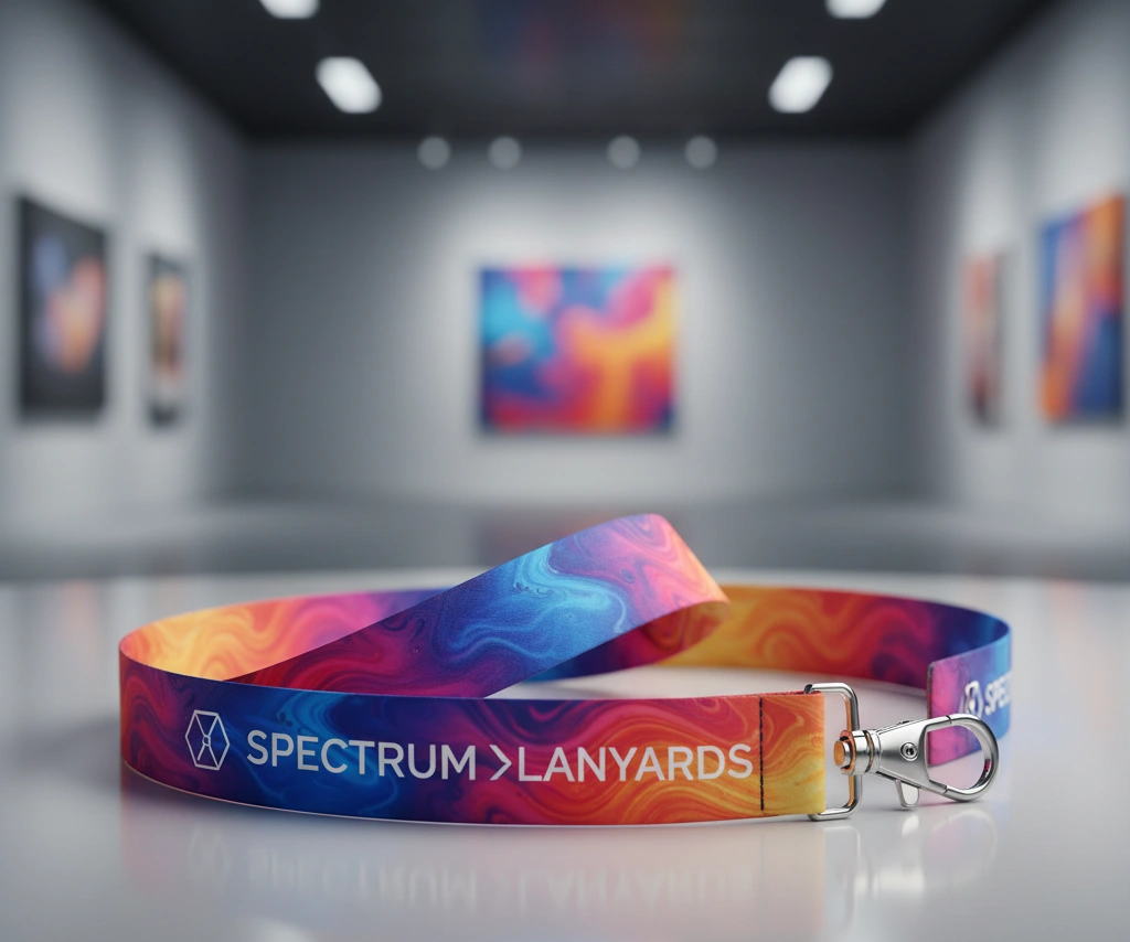 Vibrant dye-sublimation printed lanyards.