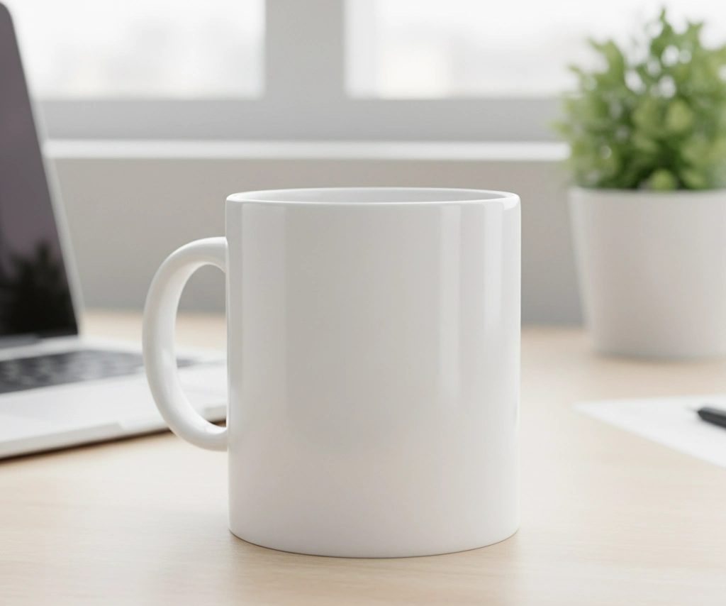 Comparison of Grade A mug vs cheap uneven mug.