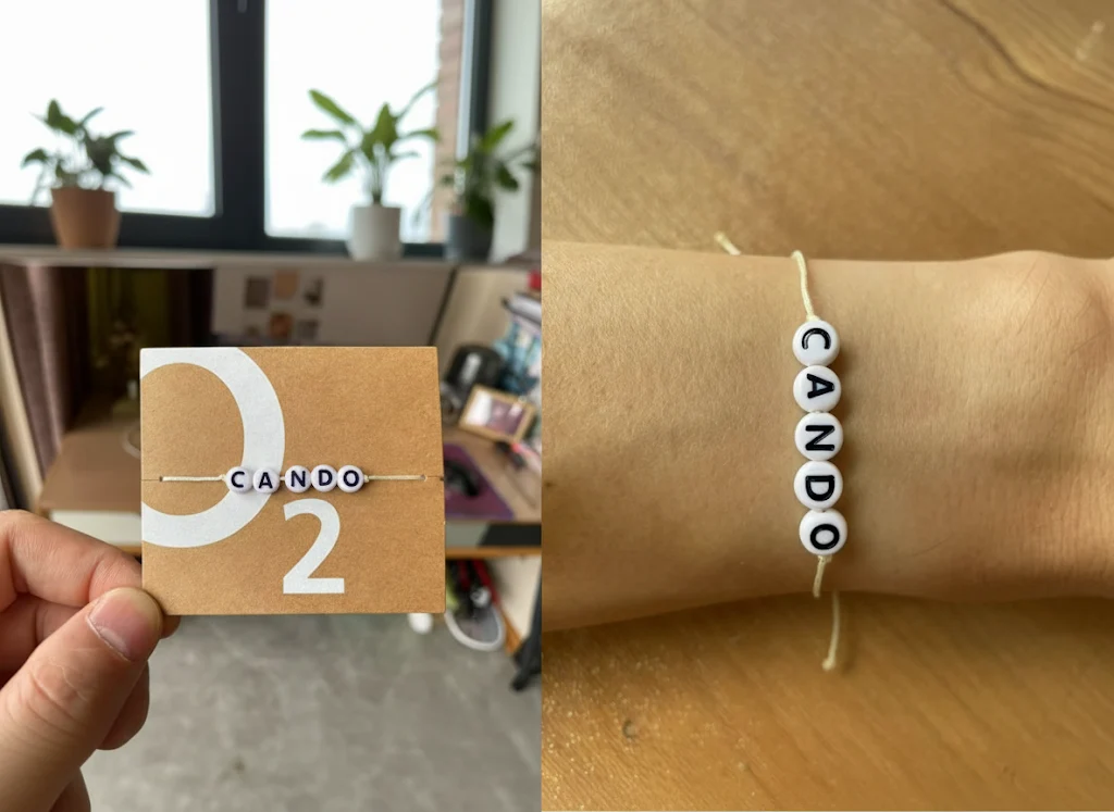 A stylish custom bracelet designed for an O2 brand campaign.