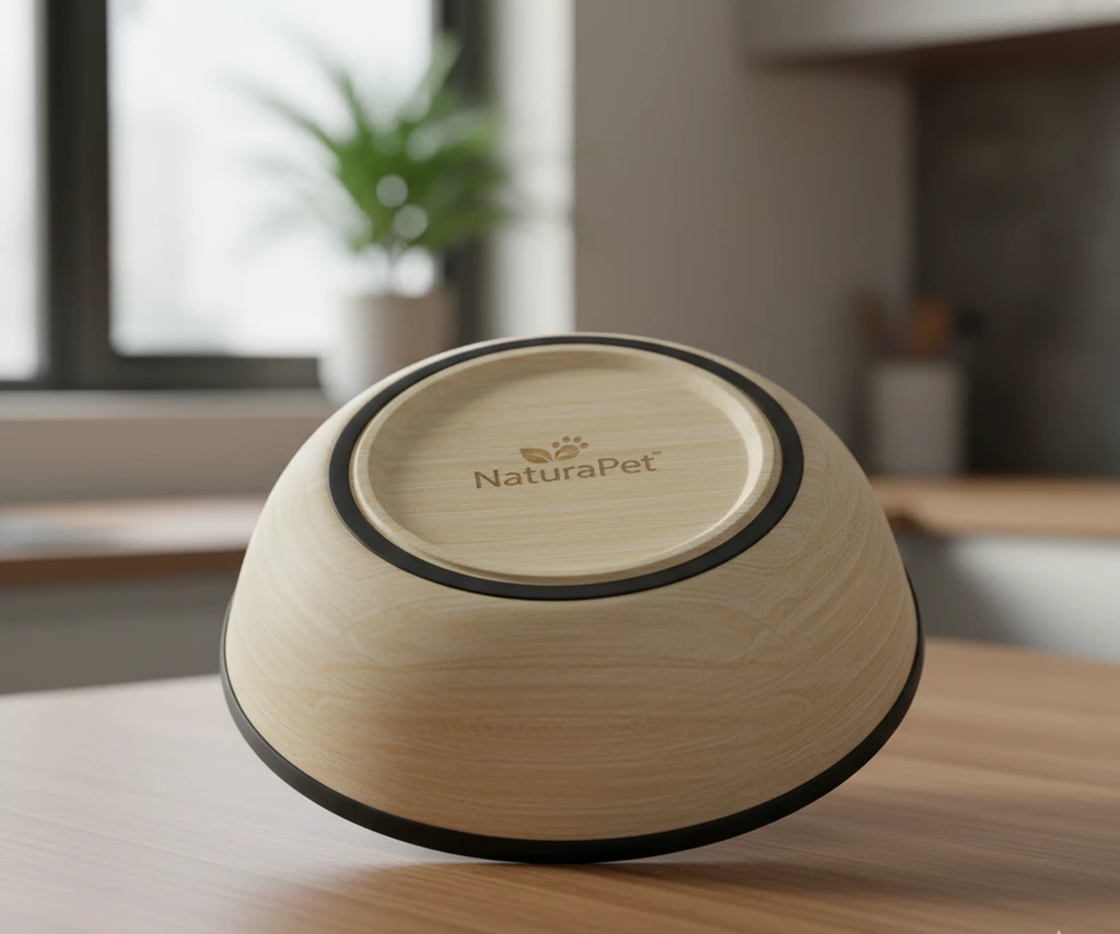 Underside of the bowl showing the removable silicone non-slip ring.