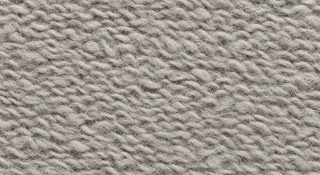 A macro shot of merino wool fabric, highlighting its soft and natural texture suitable for premium neck gaiters.