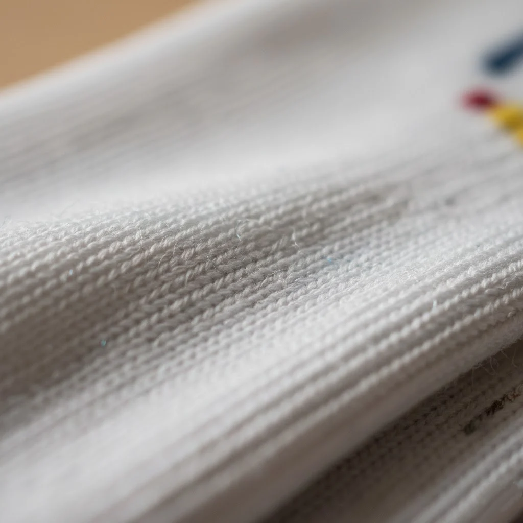 A close-up of a Jacquard Knit sock showing the design woven directly into the fabric structure.