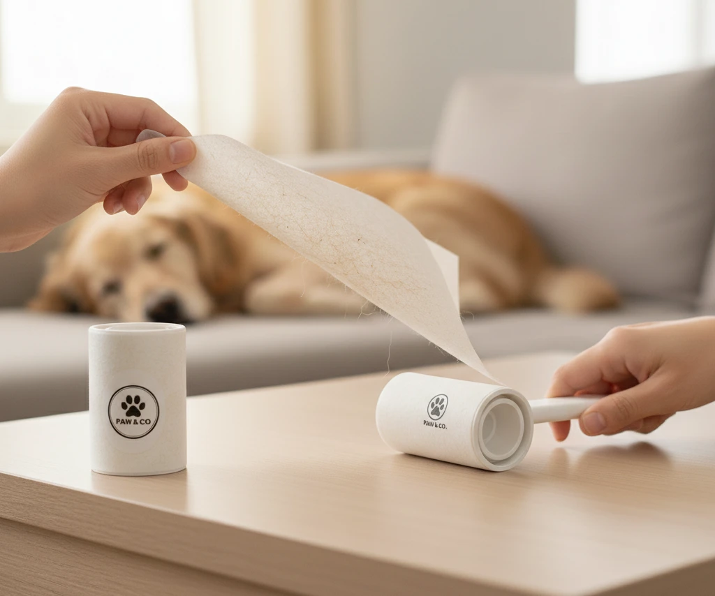 Close-up of spiral-cut adhesive sheet peeling off easily.