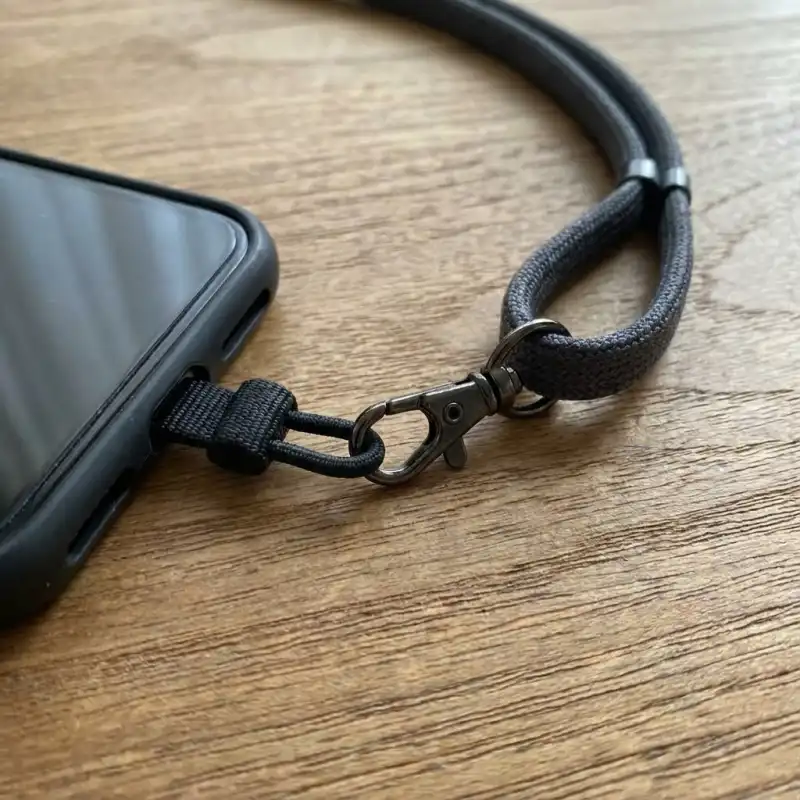 A mobile phone loop on a lanyard.