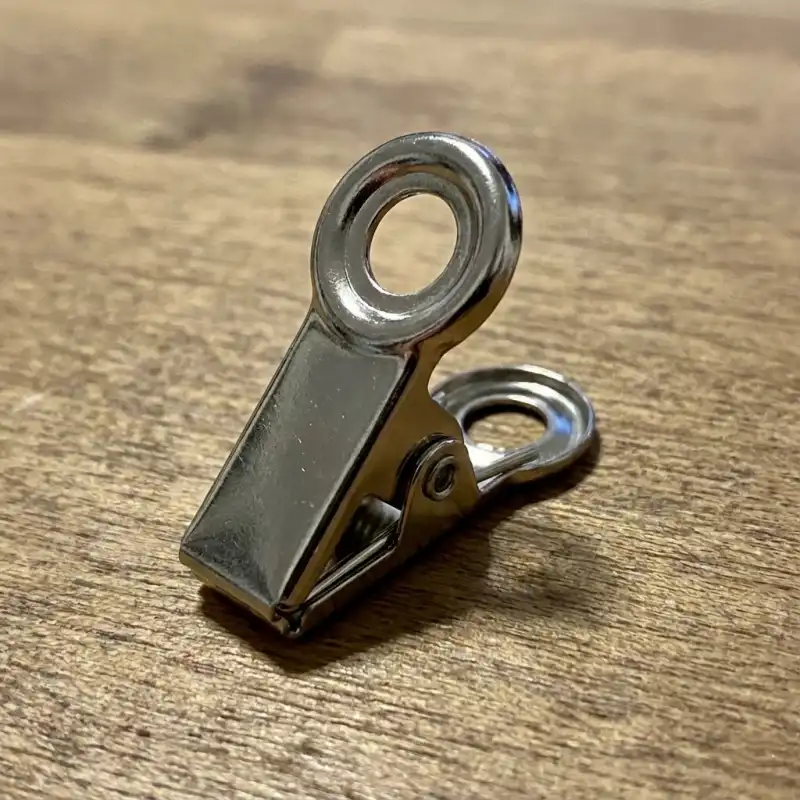 A Bulldog Clip lanyard attachment.