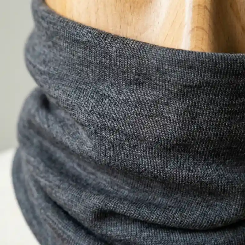 Close up of seamless tubular knitting technology, showing no vertical seams.