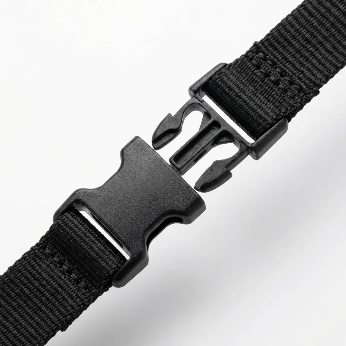 Wrist lanyard with breakaway safety connector that releases under pressure.