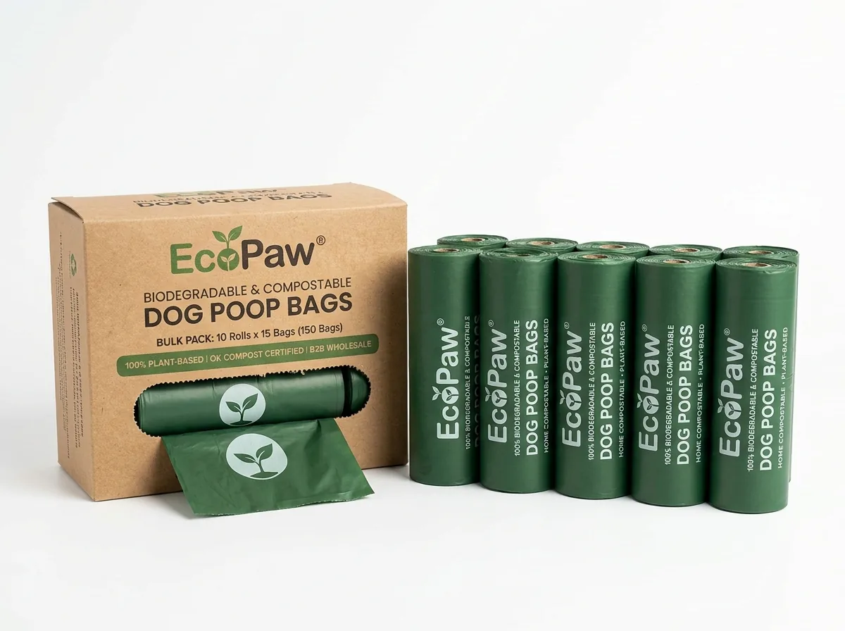 100% Compostable Dog Poop Bags Wholesale