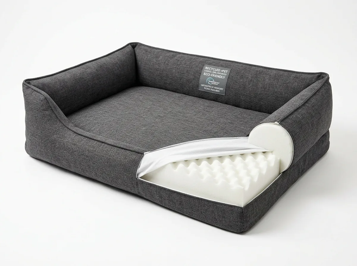 Custom GRS Recycled rPET Pet Beds Wholesale