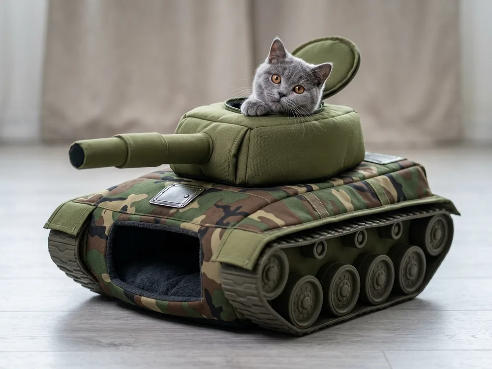 Custom Battle Tank Pet Cave Bed Wholesale
